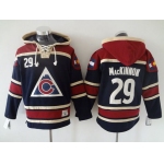 Men's Colorado Avalanche #29 Nathan MacKinnon Old Time Hockey 2015 Navy Blue Hoodie