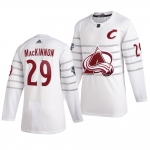 Men's Colorado Avalanche #29 Nathan MacKinnon White 2020 NHL All-Star Game Adidas Jersey