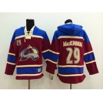 Old Time Hockey Colorado Avalanche #29 Nathan MacKinnon Red Hoodie