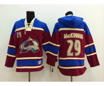 Old Time Hockey Colorado Avalanche #29 Nathan MacKinnon Red Hoodie