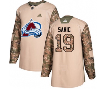 Adidas Avalanche #19 Joe Sakic Camo Authentic 2017 Veterans Day Stitched NHL Jersey