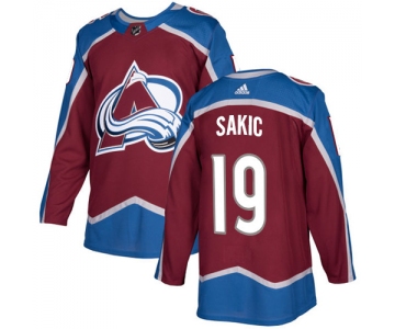 Adidas Colorado Avalanche #19 Joe Sakic Burgundy Home Authentic Stitched NHL Jersey