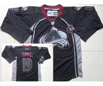 Colorado Avalanche #19 Joe Sakic Black Ice Jersey