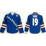 Colorado Avalanche #19 Joe Sakic Blue Third Kids Jersey