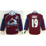 Colorado Avalanche #19 Joe Sakic Red Kids Jersey