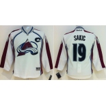 Colorado Avalanche #19 Joe Sakic White Kids Jersey