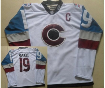 Men's Colorado Avalanche #19 Joe Sakic White 2016 Stadium Series Hockey Jersey