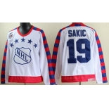 NHL 1992 All-Star #19 Joe Sakic White 75TH Throwback CCM Jersey