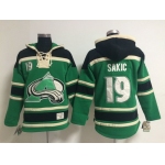 Old Time Hockey Colorado Avalanche #19 Joe Sakic Green Hoodie