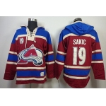 Old Time Hockey Colorado Avalanche #19 Joe Sakic Red Hoodie