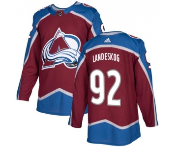 Adidas Colorado Avalanche #92 Gabriel Landeskog Burgundy Home Authentic Stitched NHL Jersey