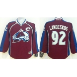 Colorado Avalanche #92 Gabriel Landeskog Red Kids Jersey