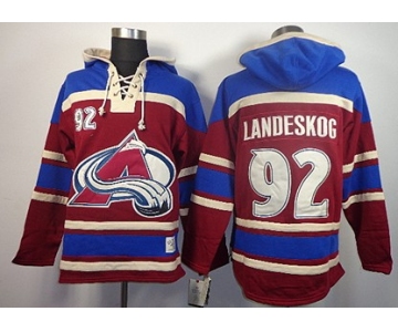 Old Time Hockey Colorado Avalanche #92 Gabriel Landeskog Red Hoodie