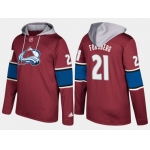 Adidas Colorado Avalanche 21 Peter Forsberg Retired Burgundy Name And Number Hoodie