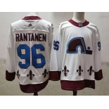 Men's Colorado Avalanche #96 Mikko Rantanen White 2021 Retro Stitched NHL Jersey