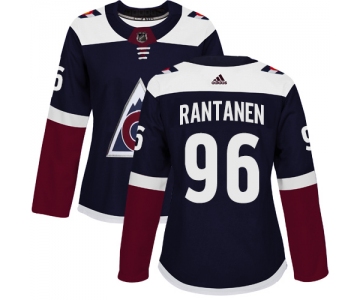 Women's Adidas Avalanche #96 Mikko Rantanen Navy Alternate Authentic Stitched NHL Jersey