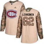 Adidas Canadiens #62 Artturi Lehkonen Camo Authentic 2017 Veterans Day Stitched NHL Jersey