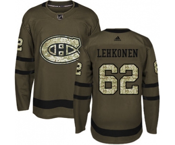 Adidas Canadiens #62 Artturi Lehkonen Green Salute to Service Stitched NHL Jersey