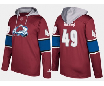 Adidas Colorado Avalanche 49 Samuel Girard Name And Number Burgundy Hoodie