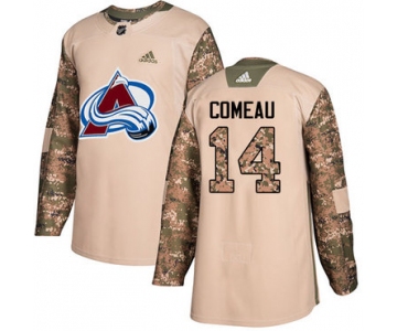 Adidas Avalanche #14 Blake Comeau Camo Authentic 2017 Veterans Day Stitched NHL Jersey