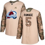 Adidas Avalanche #5 Rob Ramage Camo Authentic 2017 Veterans Day Stitched NHL Jersey