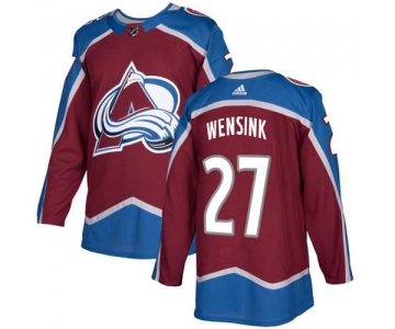Adidas Colorado Avalanche #27 John Wensink Burgundy Home Authentic Stitched NHL Jersey