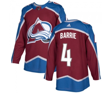 Adidas Colorado Avalanche #4 Tyson Barrie Burgundy Home Authentic Stitched NHL Jersey