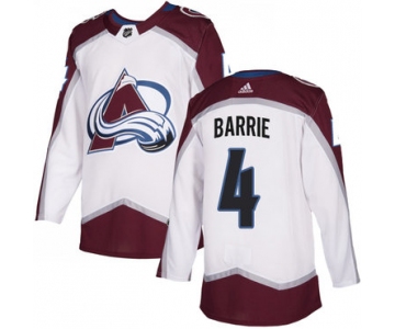 Adidas Colorado Avalanche #4 Tyson Barrie White Away Authentic Stitched NHL Jersey