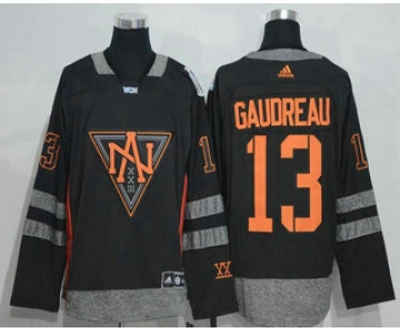 Men's North America Hockey #13 Johnny Gaudreau Black 2016 World Cup of Hockey Stitched adidas WCH Game Jersey