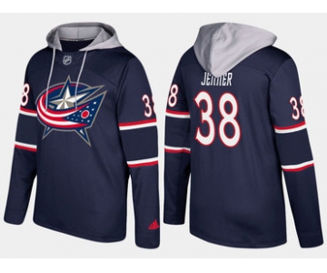 Adidas Columbus Blue Jackets 38 Boone Jenner Name And Number Navy Hoodie