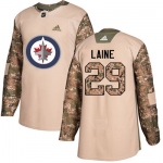 Adidas Winnipeg Jets #29 Patrik Laine Camo Authentic 2017 Veterans Day Stitched Youth NHL Jersey