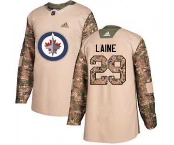 Adidas Winnipeg Jets #29 Patrik Laine Camo Authentic 2017 Veterans Day Stitched Youth NHL Jersey