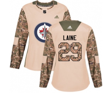 Adidas Winnipeg Jets #29 Patrik Laine Camo Authentic 2017 Veterans Day Women's Stitched NHL Jersey