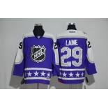 Men's Central Division Winnipeg Jets #29 Patrik Laine Reebok Purple 2017 NHL All-Star Stitched Ice Hockey Jersey