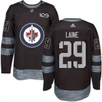 Men's Winnipeg Jets #29 Patrik Laine Black 100th Anniversary Stitched NHL 2017 adidas Hockey Jersey