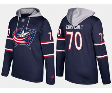 Adidas Columbus Blue Jackets 70 Joonas Korpisalo Name And Number Navy Hoodie