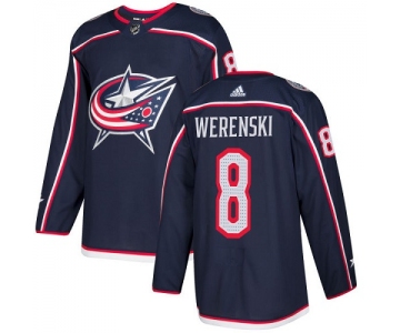 Adidas Blue Jackets #8 Zach Werenski Navy Blue Home Authentic Stitched Youth NHL Jersey