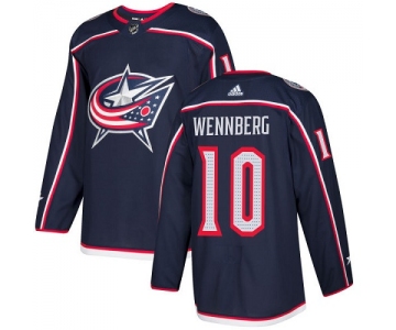 Adidas Blue Jackets #10 Alexander Wennberg Navy Blue Home Authentic Stitched NHL Jersey