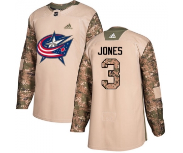 Adidas Blue Jackets #3 Seth Jones Camo Authentic 2017 Veterans Day Stitched NHL Jersey