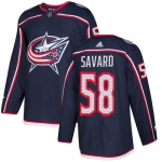 Adidas Blue Jackets #58 David Savard Navy Blue Home Authentic Stitched NHL Jersey