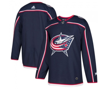 Adidas Blue Jackets Blank Navy Blue Home Authentic Stitched NHL Jersey