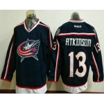 Men's Columbus Blue Jackets #13 Cam Atkinson Navy Blue Home Stitched NHL Reebok Hockey Jersey