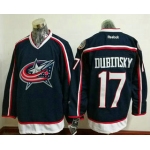 Men's Columbus Blue Jackets #17 Brandon Dubinsky Navy Blue Home Stitched NHL Reebok Hockey Jersey