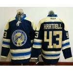 Men's Columbus Blue Jackets #43 Scott Hartnell Blue Third Stitched NHL Reebok Hockey Jersey