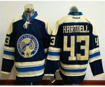 Men's Columbus Blue Jackets #43 Scott Hartnell Blue Third Stitched NHL Reebok Hockey Jersey