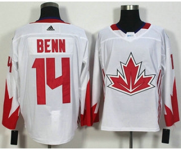 Men's Team Canada #14 Jamie Benn White 2016 World Cup of Hockey Game Jersey