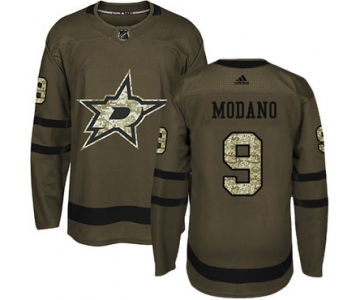 Adidas Dallas Stars #9 Mike Modano Green Salute to Service Youth Stitched NHL Jersey