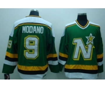 Dallas Stars #9 Mike Modano Green Throwback CCM Jersey