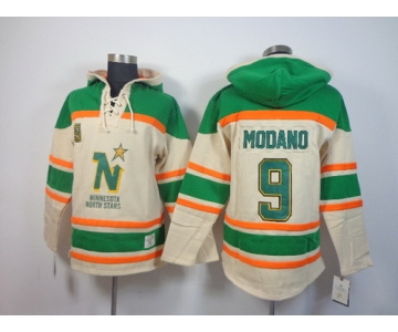 Old Time Hockey Dallas Stars #9 Mike Modano Cream Hoodie