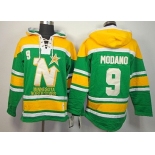 Old Time Hockey Dallas Stars #9 Mike Modano Green Hoodie